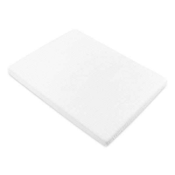 Plain White Muslin AllStages Midi Crib Sheet in GOTS Certified Organic